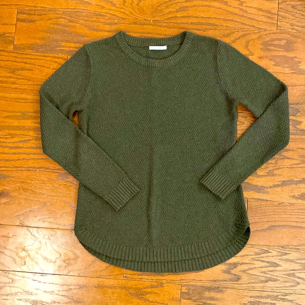 Green knit sweater
